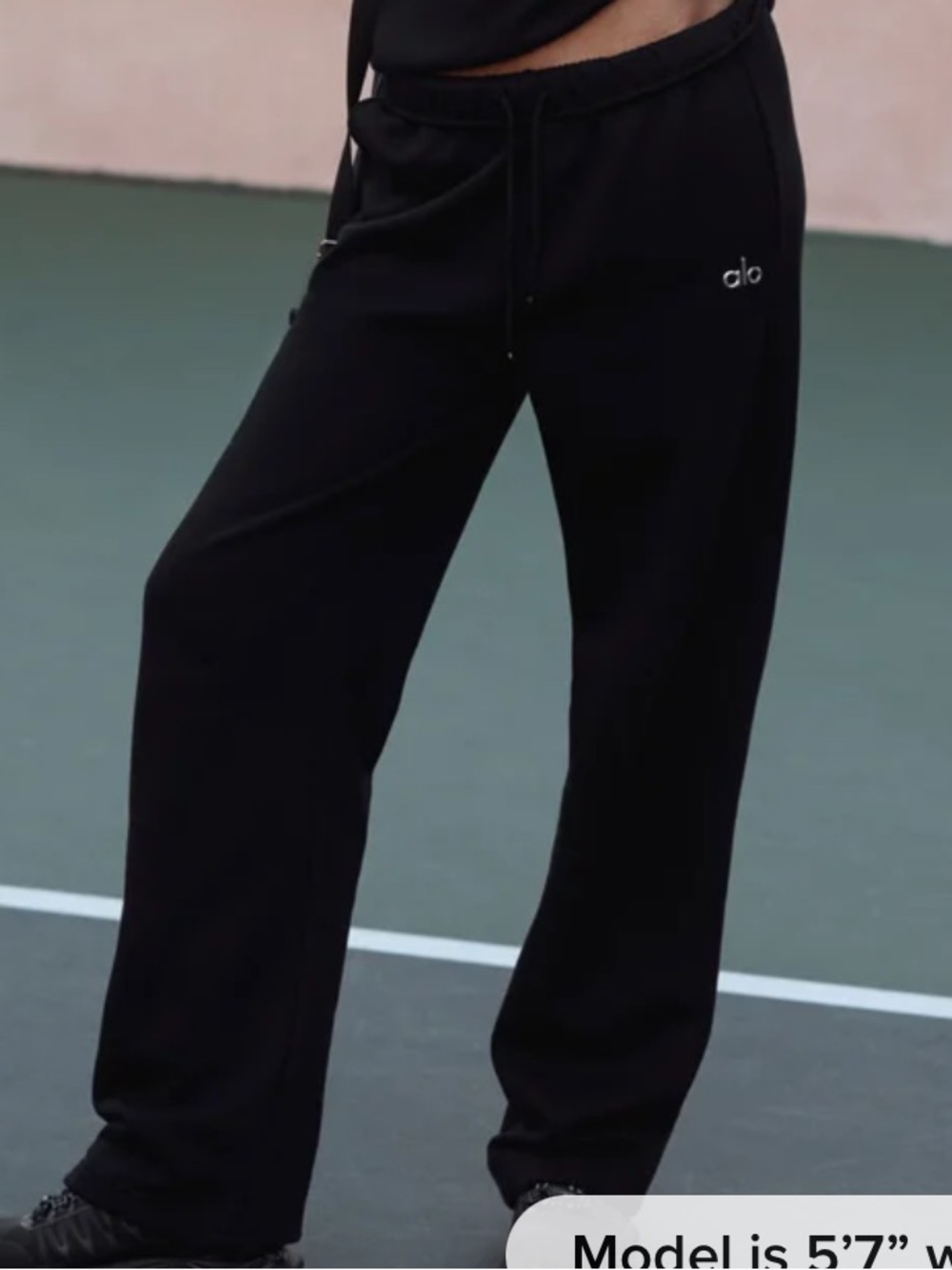 Alo Yoga Accolade Straight Leg Sweatpants Black L NWT